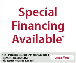 Special financing available with approved credit.